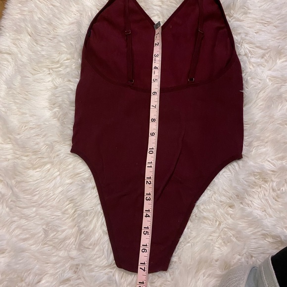 Burgundy V-Neck Top - Picture 11 of 17